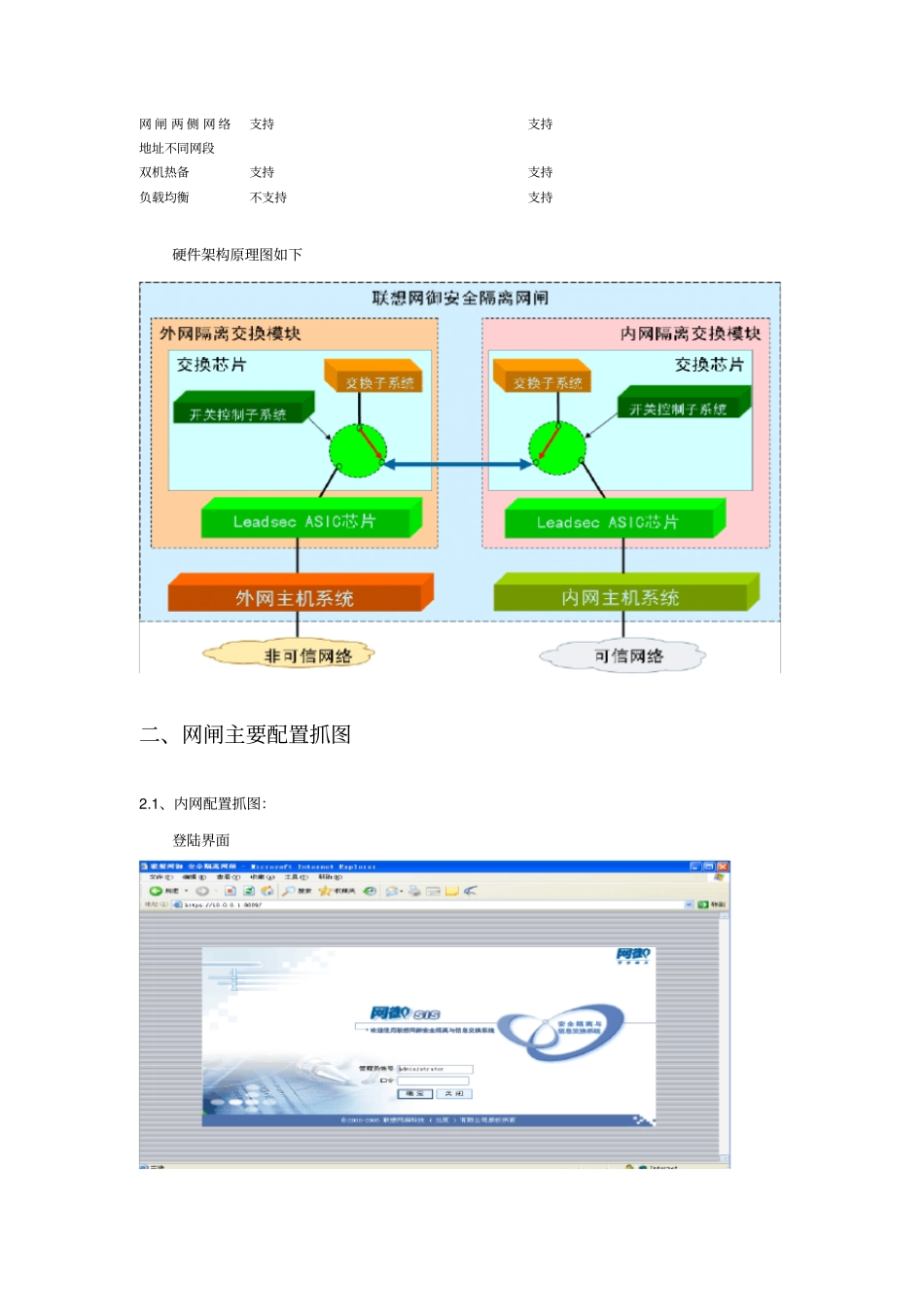 联想网御网闸SIS-3000设备测试报告_第2页