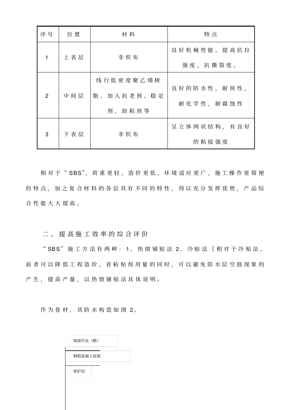 聚乙烯丙纶复合防水卷材与改性沥青防水卷材比较及应用复习过程_第2页