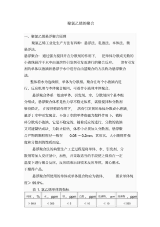 聚氯乙烯的聚合原理资料
