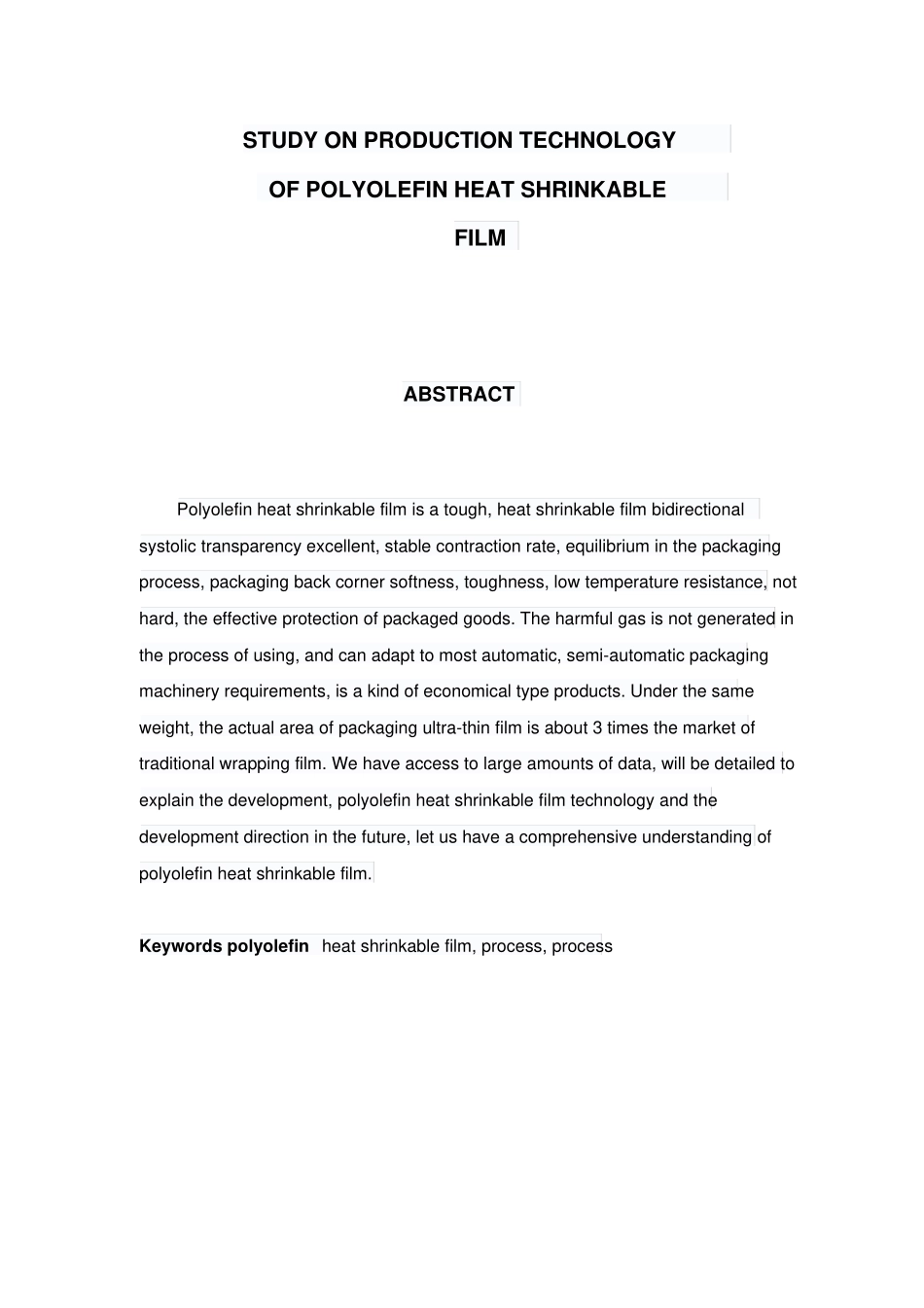 聚烯烃热收缩薄膜生产工艺研究_第3页