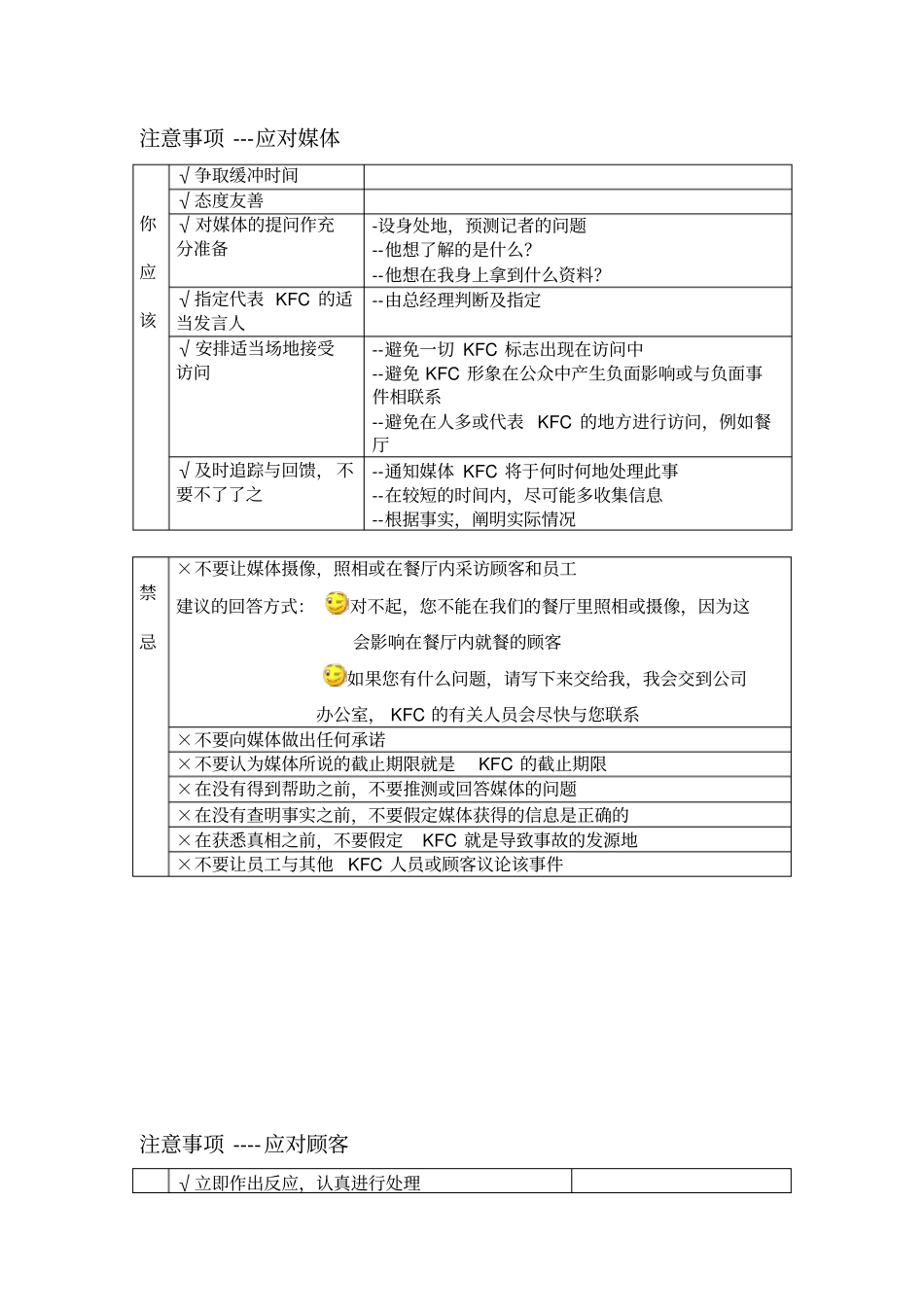 肯德基危机管理手册_第3页