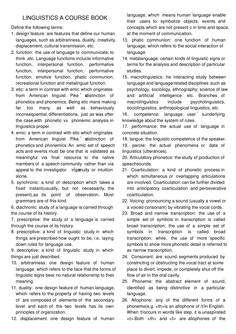 胡壮麟语言学教程名词解释_第1页