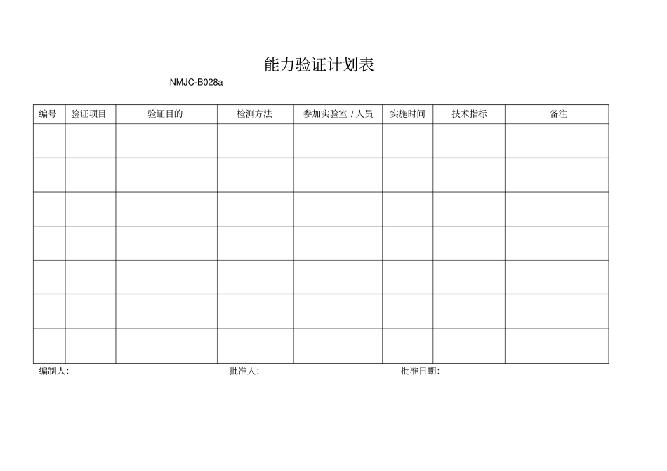 能力验证计划表_第1页