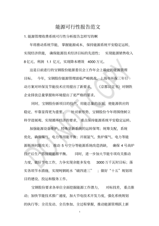 能源可行性报告范文