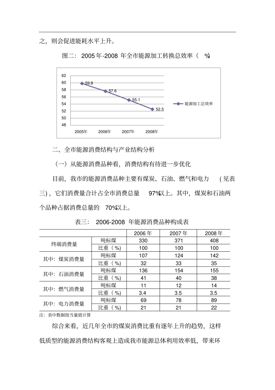 能源消费结构与产业结构的分析_第3页