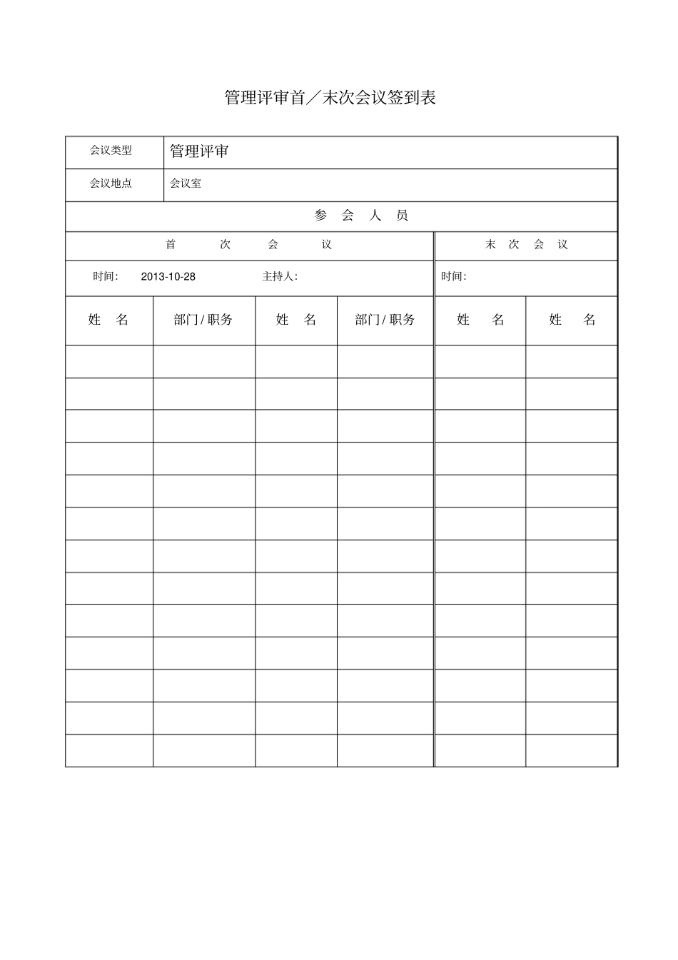 能源管理体系管理评审表格记录汇编43P_第3页