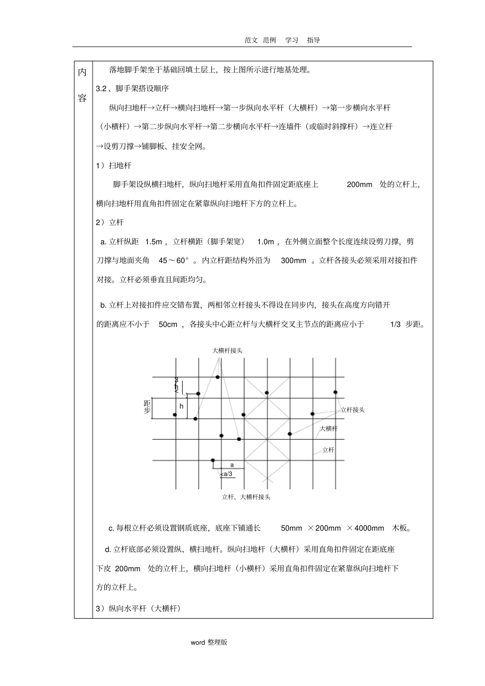 脚手架施工技术交底记录_第2页