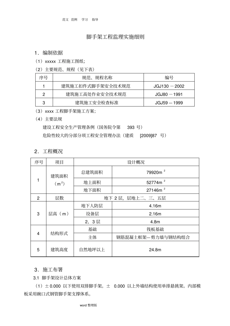 脚手架监理实施细则_第2页
