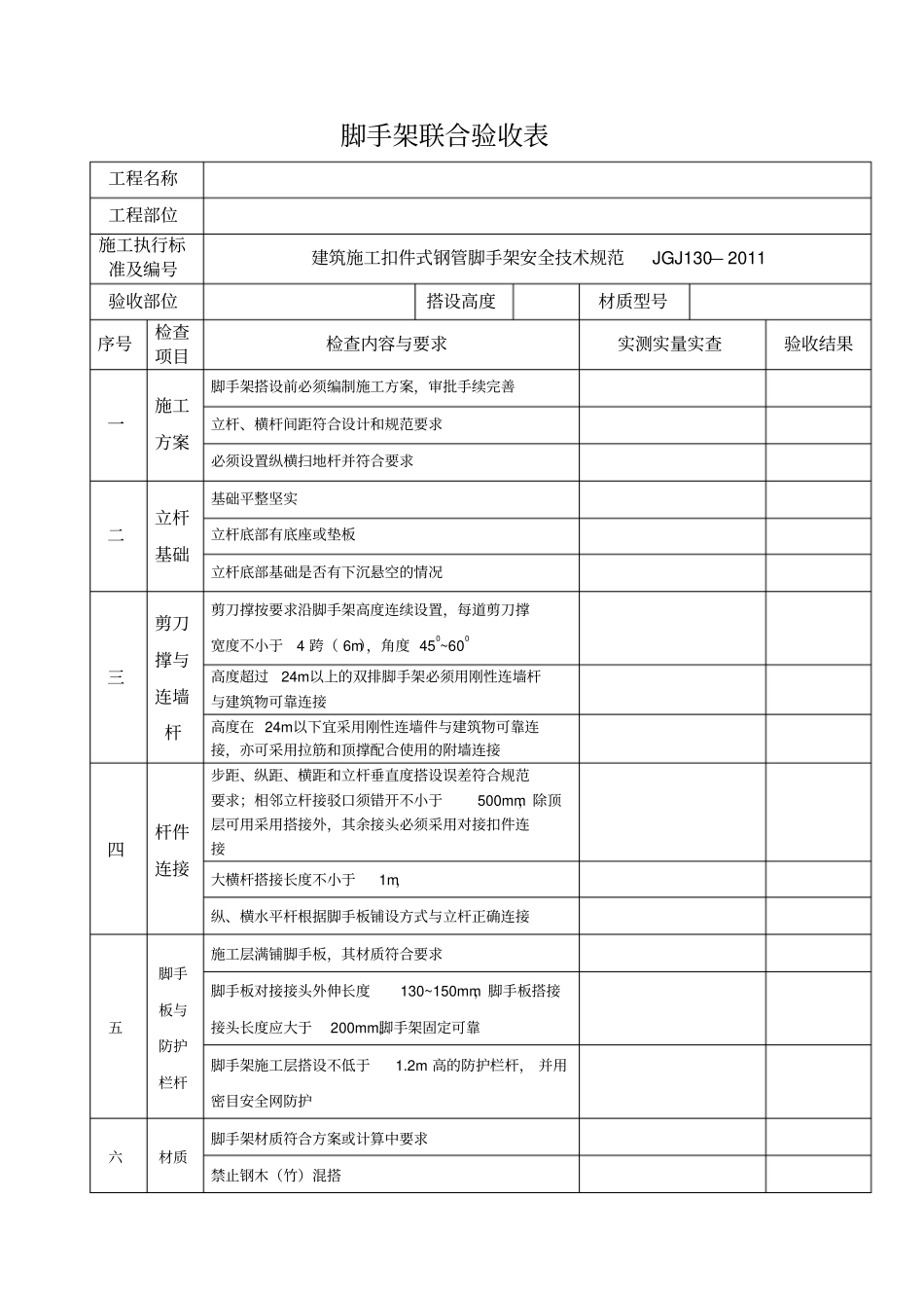 脚手架联合验收表模板_第1页
