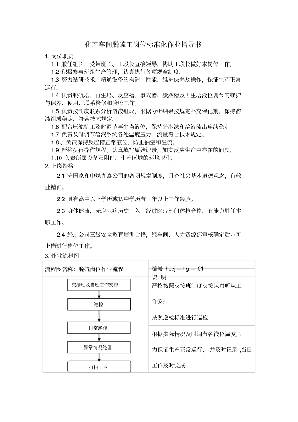 脱硫岗位标准化作业指导书_第1页
