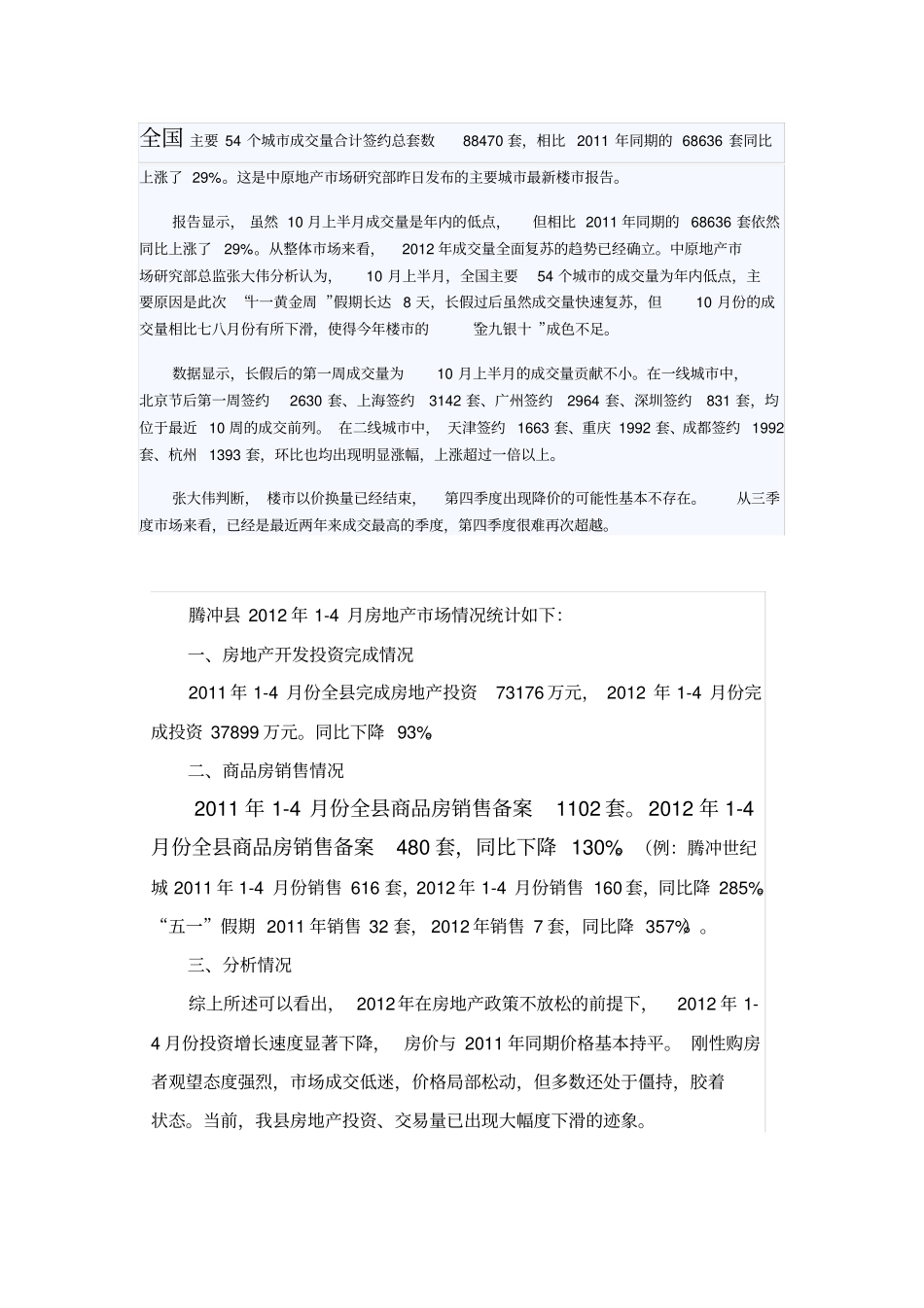 腾冲的旅游地产现状分析_第1页