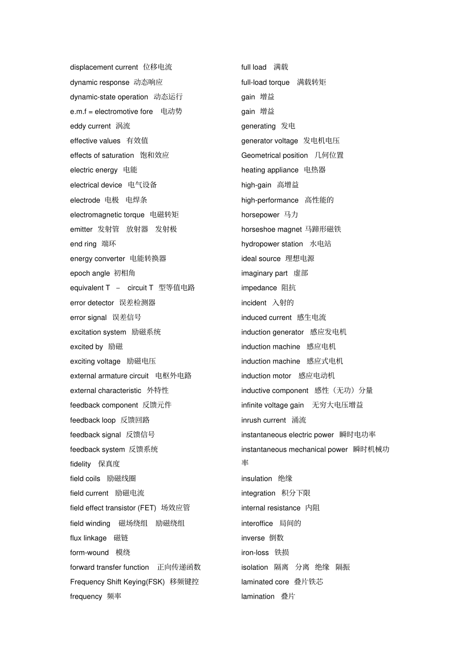 自动化专业英语常用词汇及短语讲解_第2页