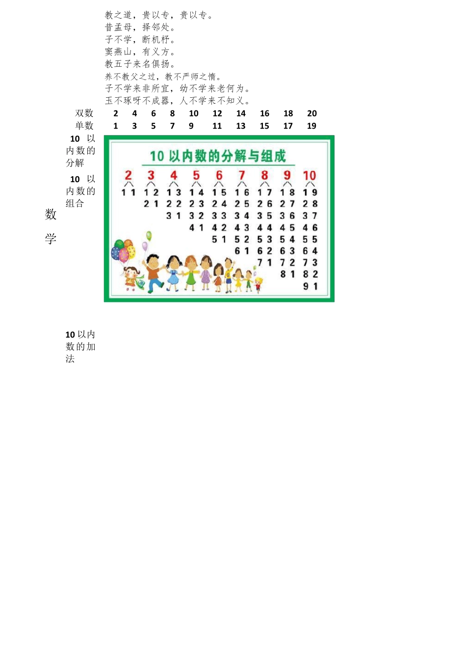 幼小衔接语文、数学知识点汇总_第3页