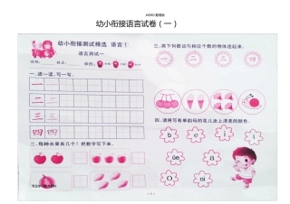 幼小衔接语文试卷15套