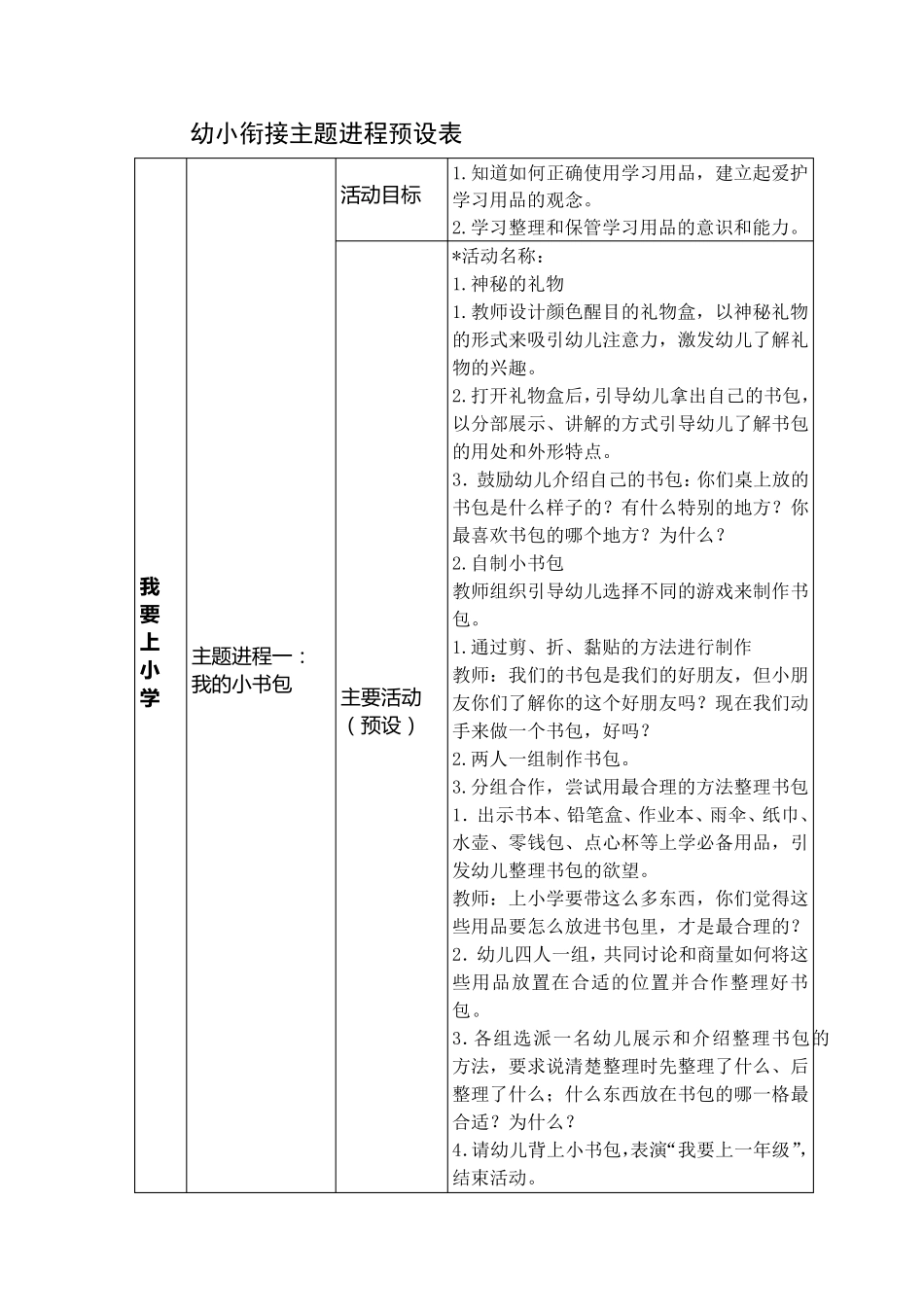 幼小衔接课程活动案例_第1页
