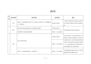 广东省定价目录(2015年版)