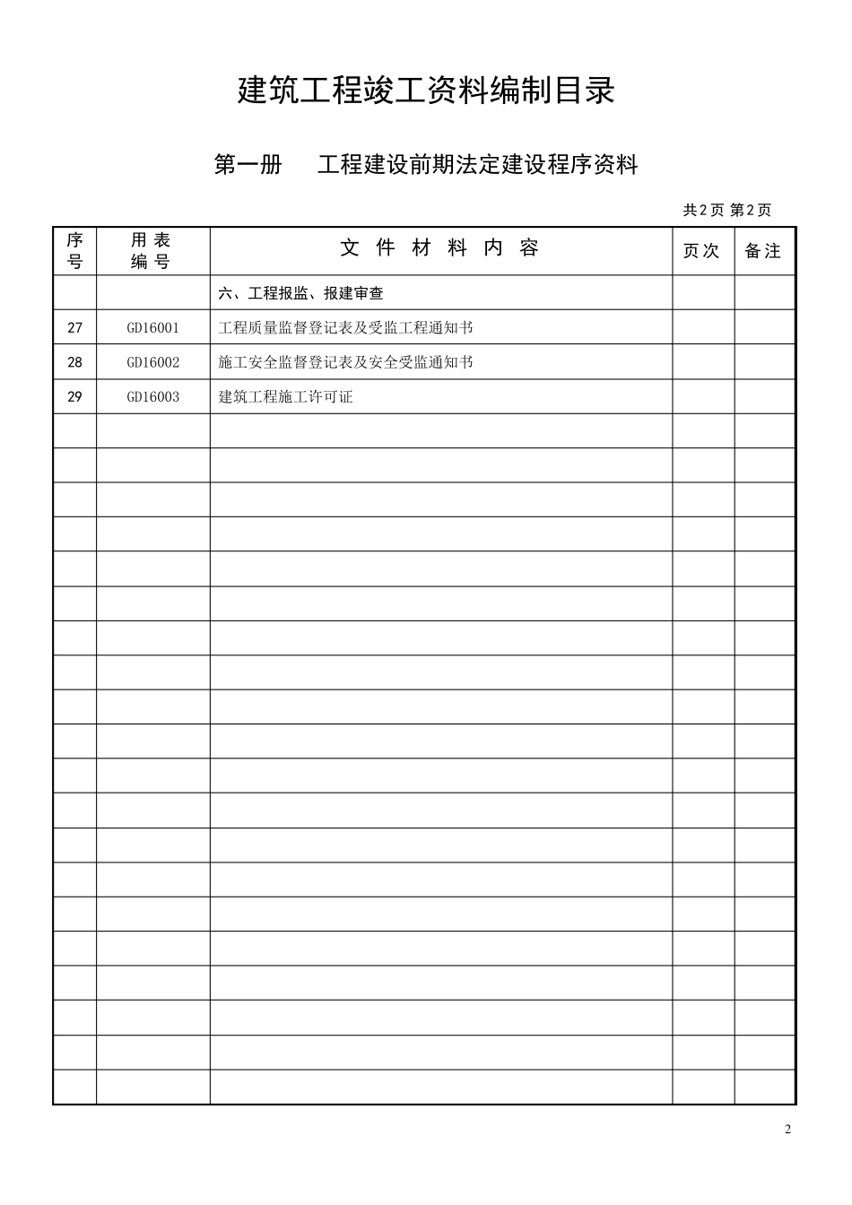 广东省建筑资料编制目录_第2页