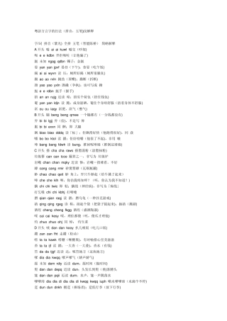广东话方言字的打法