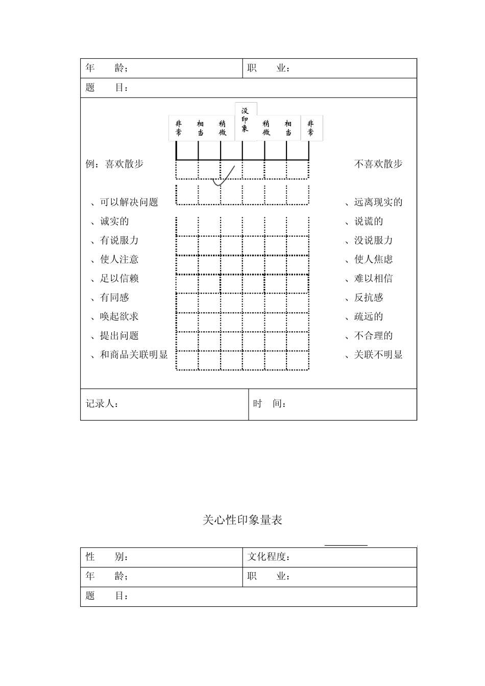 广告测试调查问卷模板_第2页
