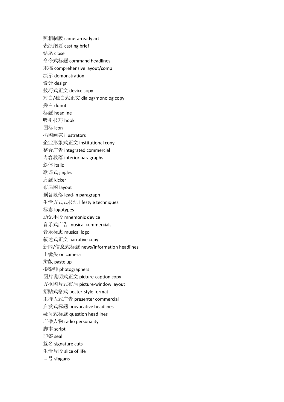广告英文术语大全_第2页