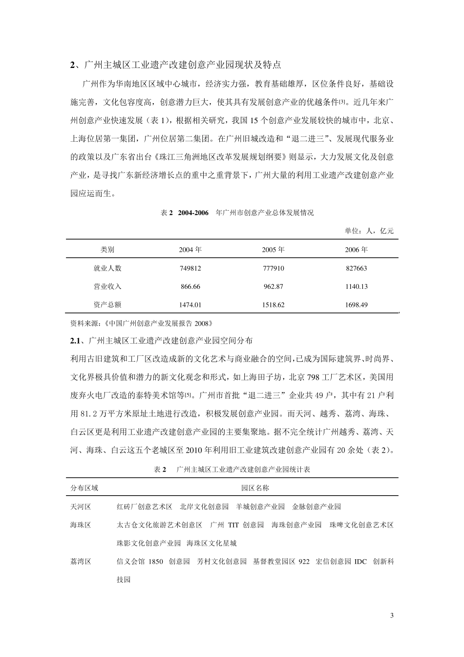 广州主城区工业遗产改建创意产业园现状及其存在问题_第3页