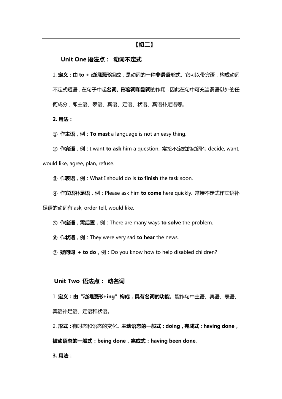 广州初二英语下册各单元语法知识点汇总_第1页