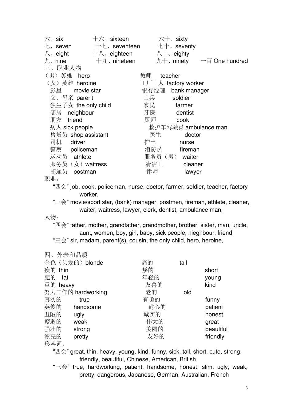 广州四年级上册英语知识点归纳_第3页