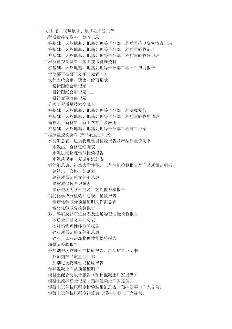 广州地区建筑工程竣工料组卷资料目录_第2页