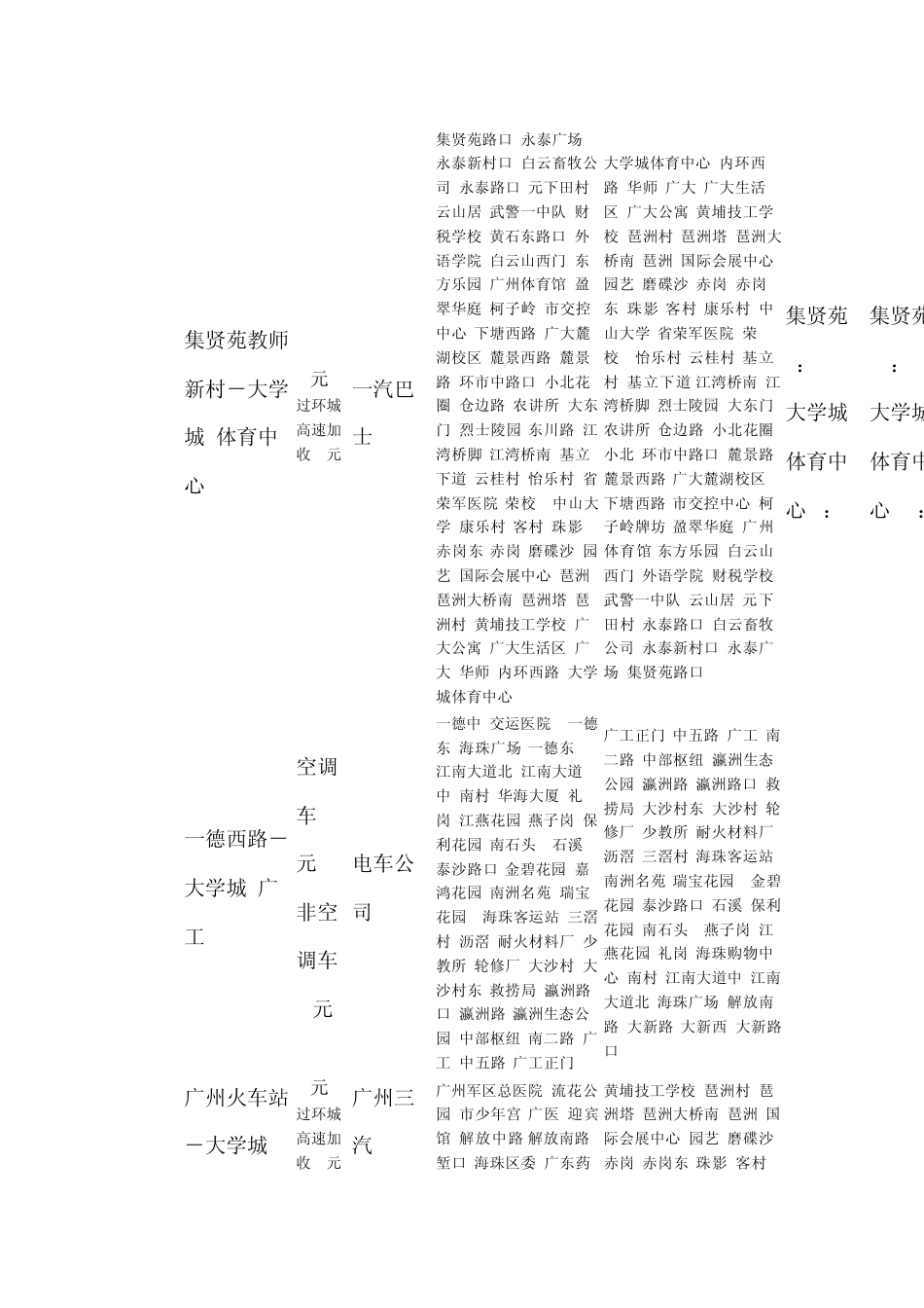 广州大学城公交路线一览_第2页