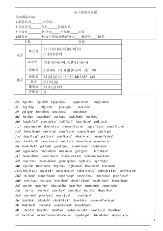 广州小升初英语语音专题完全整理