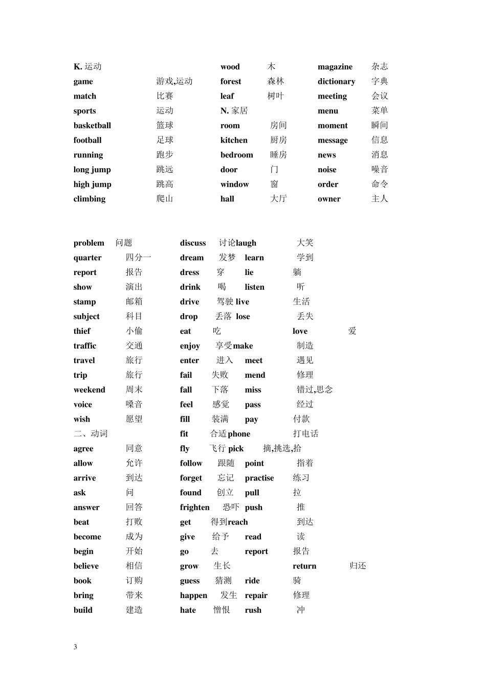 广州市中考英语常考词汇_第3页