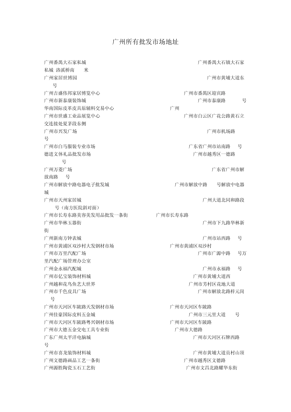 广州所有批发市场地址_第1页