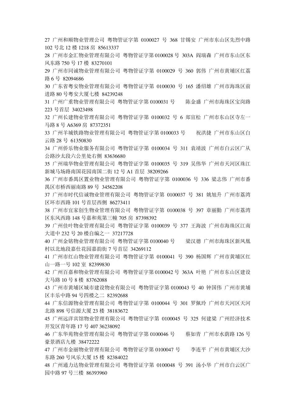 广州物业管理公司目录_第3页