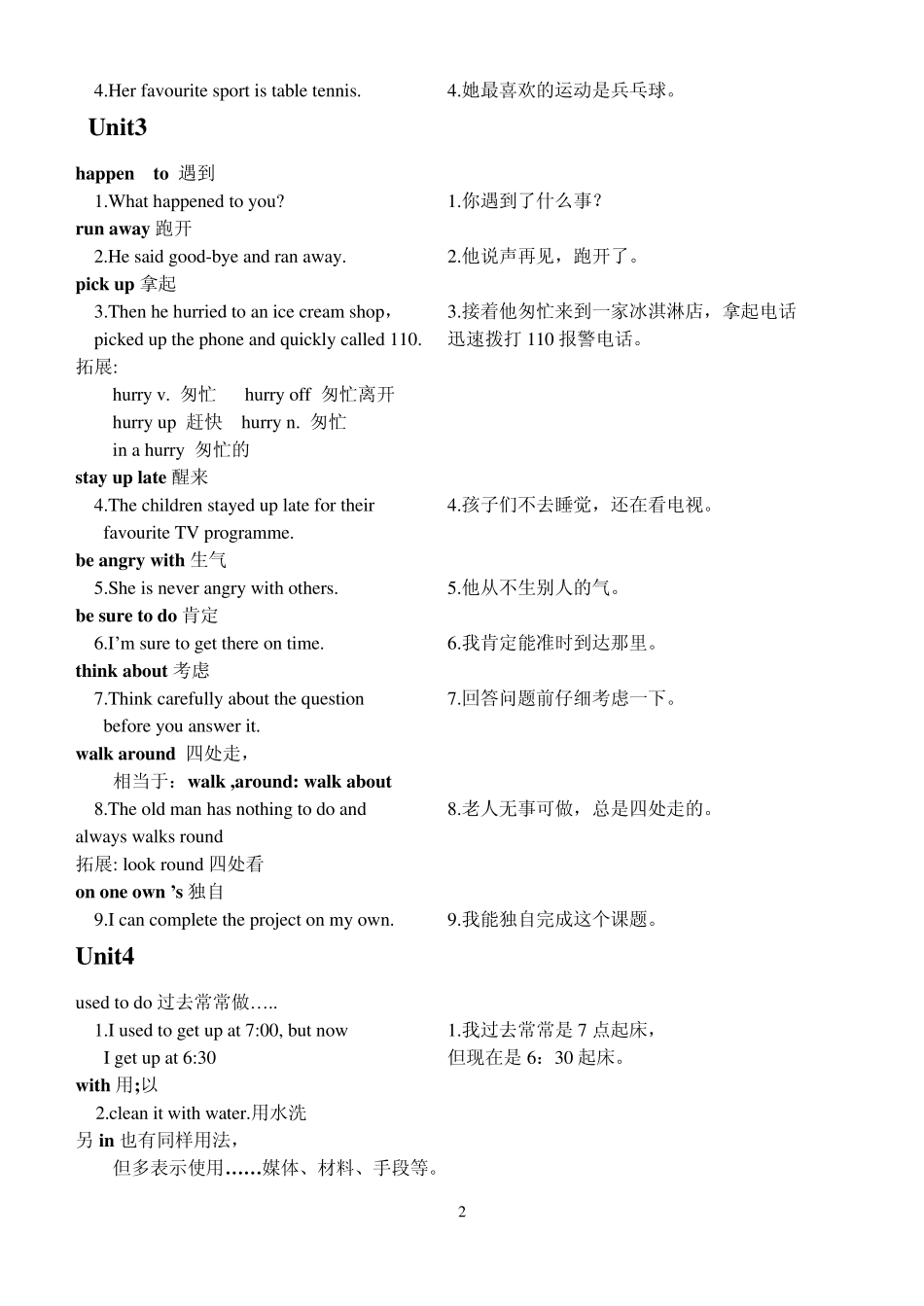 广州英语(上海牛津版)复习资料『七年级上』_第2页