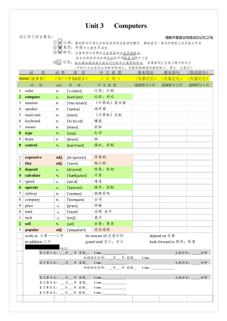 广州英语单词(含音标)初二8年级上沪教广深版_第3页