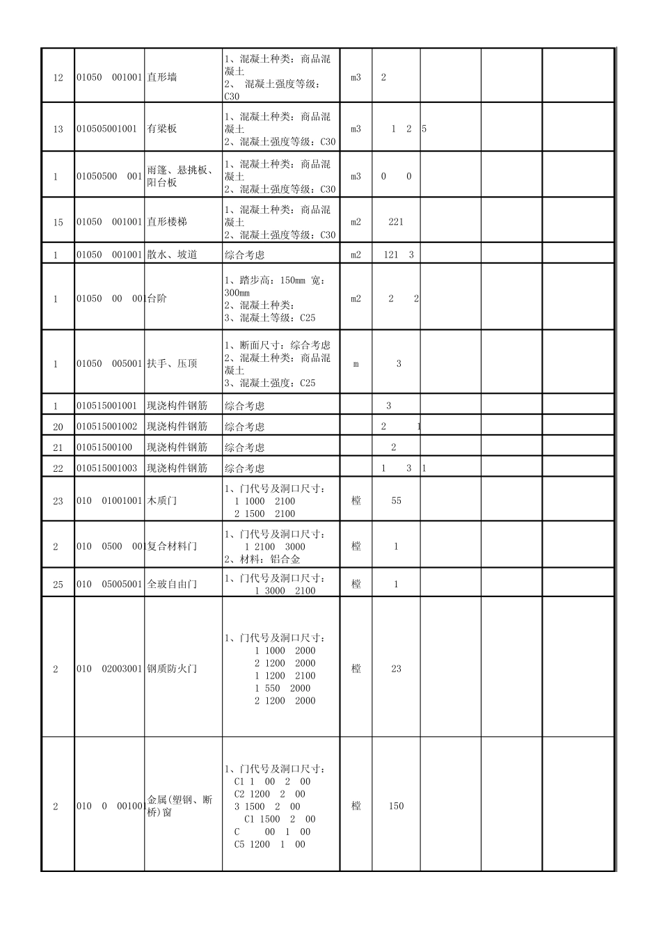 广联达办公大厦工程量清单_第2页