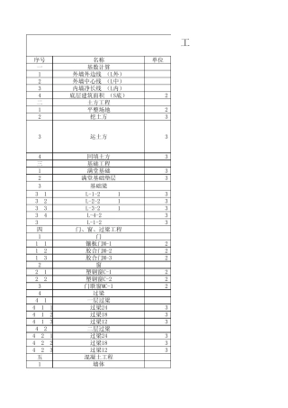 广联达培训楼工程量计算书副本