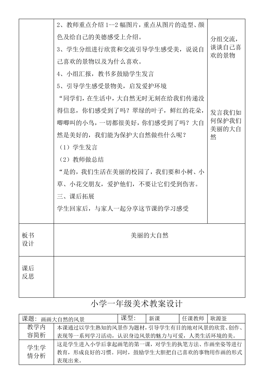 广西版一年级上册美术教案_第2页