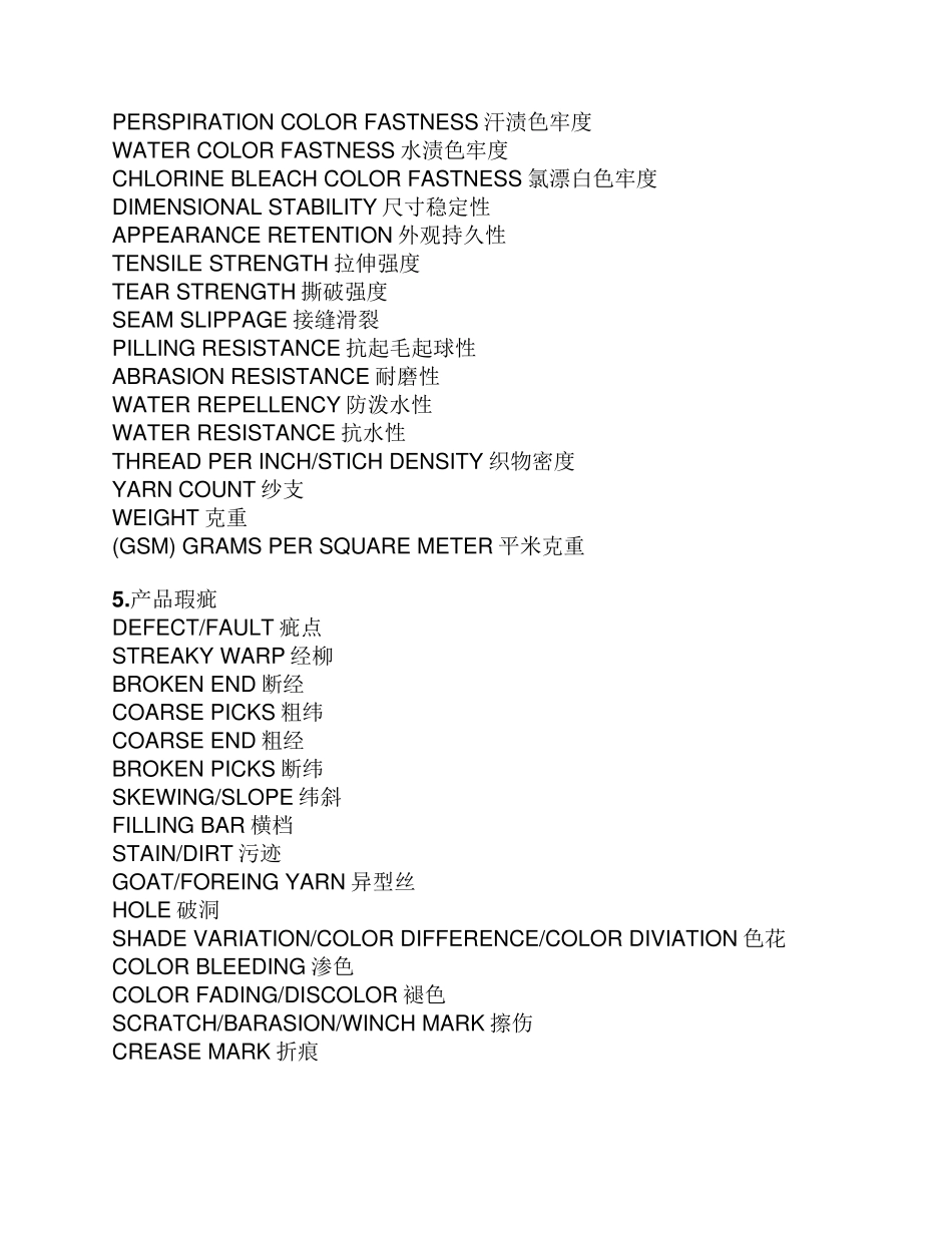 床上用品外贸英文专业词汇总结_第3页
