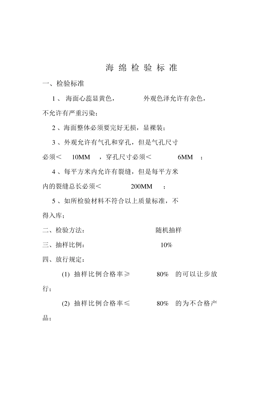 床垫生产企业原材料检验标准_第3页