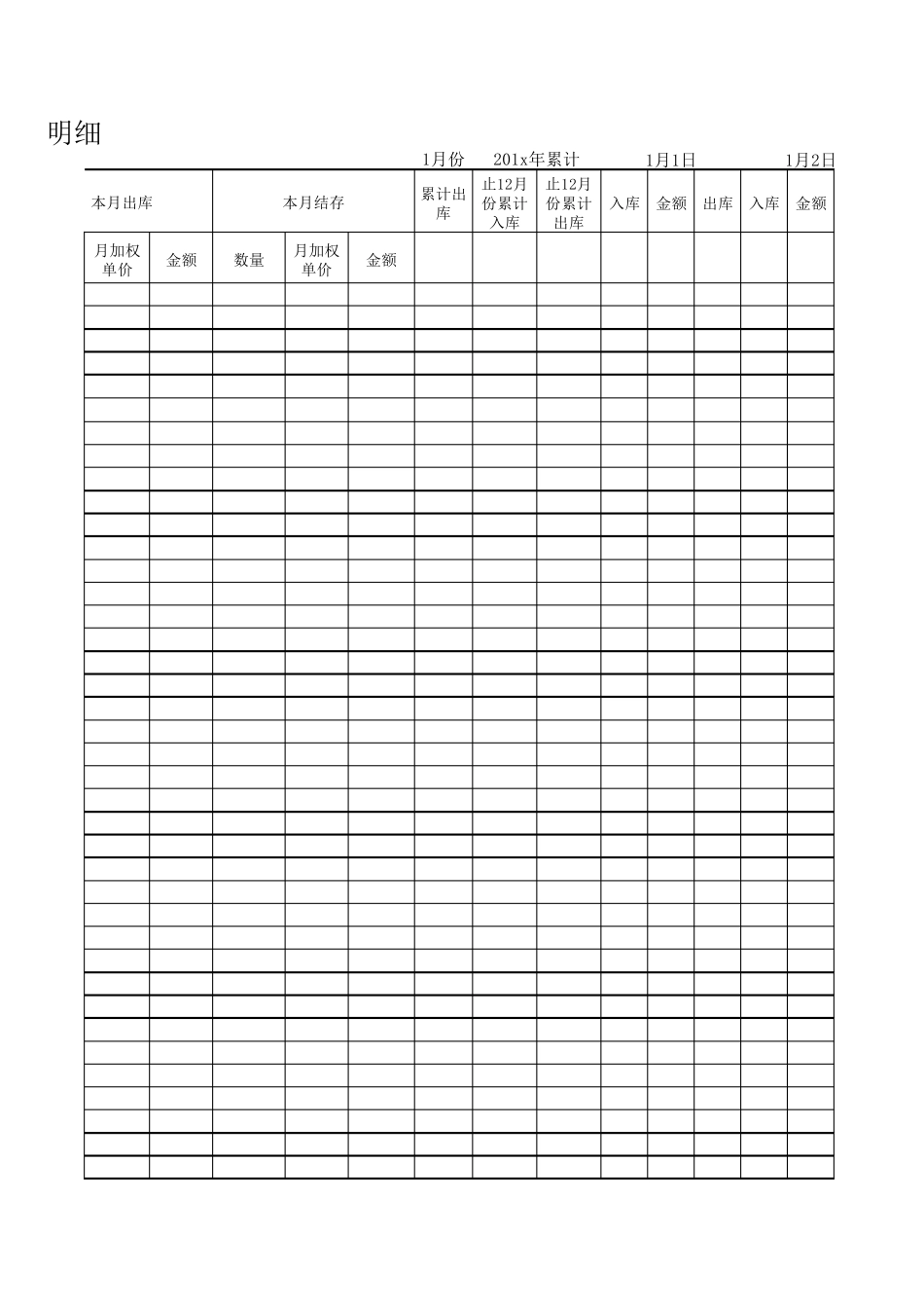 库存管理用EXCEL表格模板_第3页