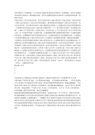 库存管理运算公式和各章重点