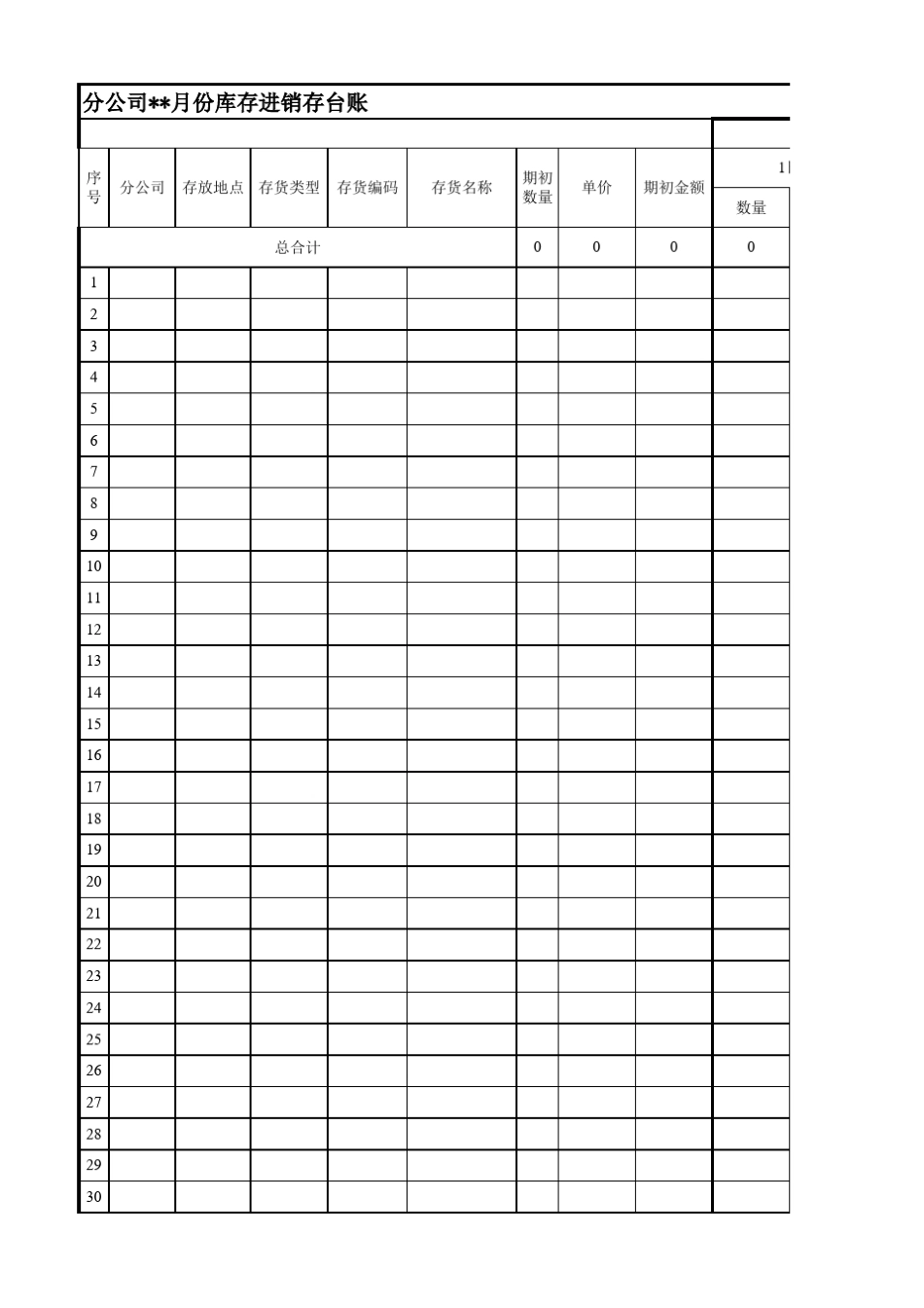 库存进销存台账样稿(更新)_第1页