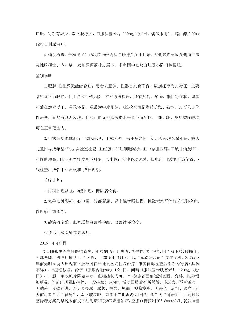 库欣综合征典型病例_第3页