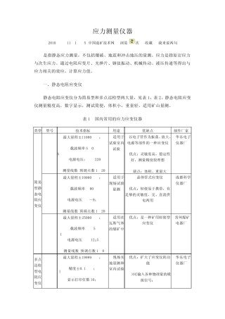 应力测量仪器