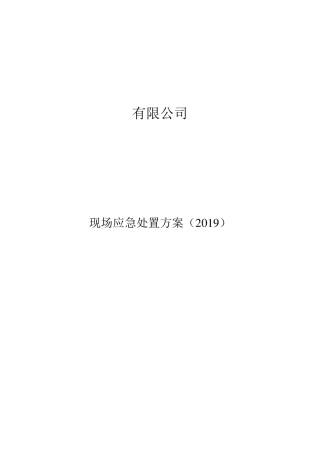 应急处置方案
