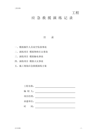 应急救援演练记录(2017参考)