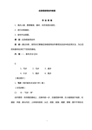 应急棍使用动作