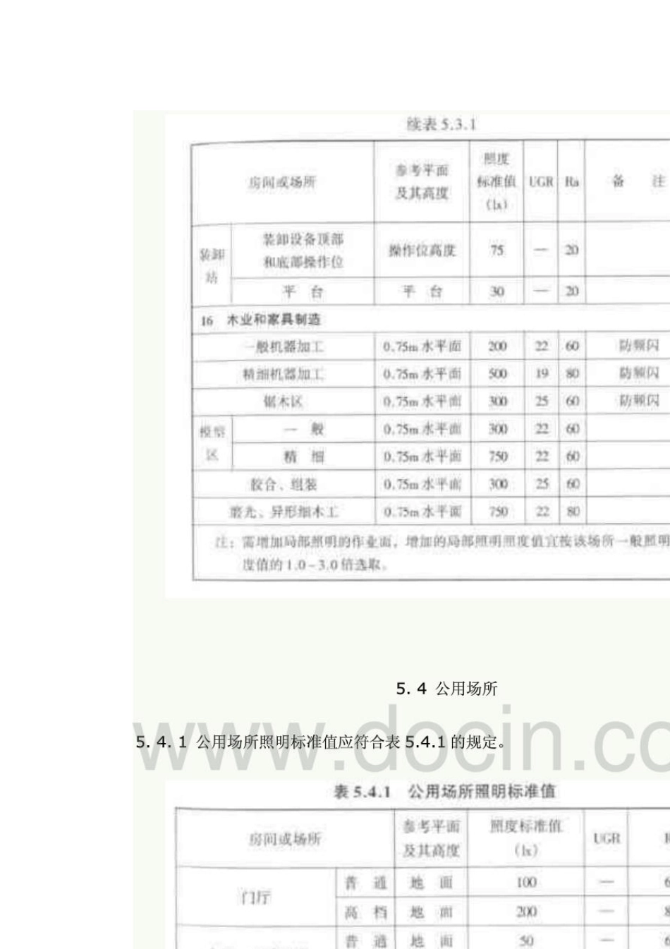 应急照明的照度标准值_第1页