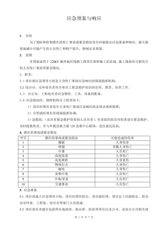 应急预案与响应
